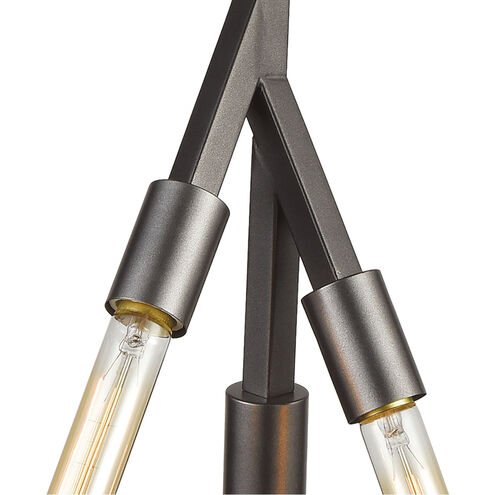 Sweden 3 Light 6 inch Dark Graphite Mini Pendant Ceiling Light