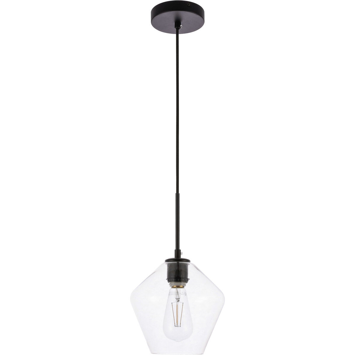 Rochester 1 Light 8 inch Black Pendant Ceiling Light