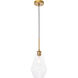 Rochester 1 Light 7 inch Brass Pendant Ceiling Light