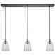 Yonkers 3 Light 36 inch Oil Rubbed Bronze Mini Pendant Ceiling Light, Linear