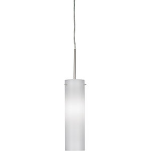Montauk 1 Light 5 inch Satin Nickel Pendant Ceiling Light in White