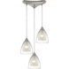 Hermitage 3 Light 10 inch Satin Nickel Multi Pendant Ceiling Light, Configurable