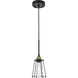 Phoenixville 1 Light 5.3 inch Brass and Black Pendant Ceiling Light