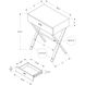 Seneca 22 X 18 inch Grey and Chrome Accent End Table or Night Stand