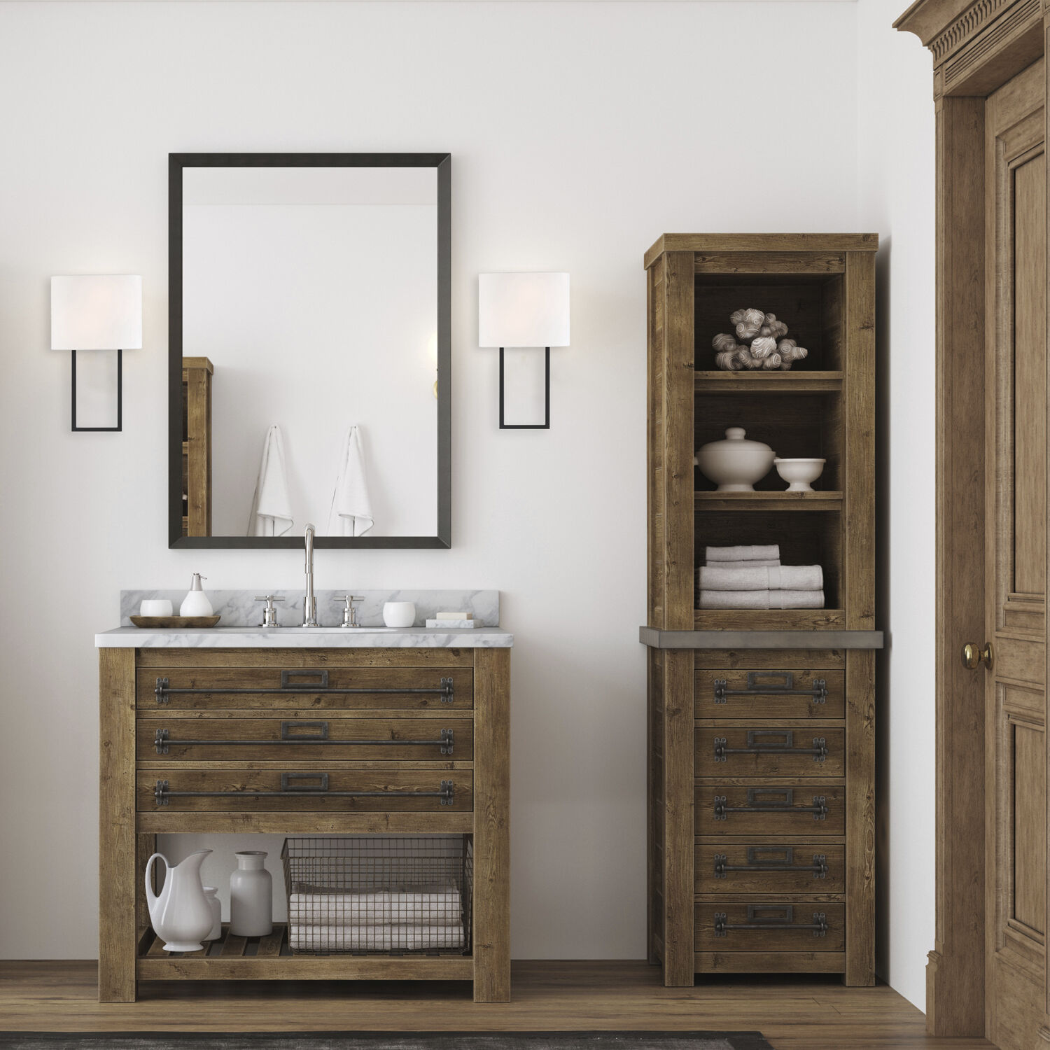 Pomfret Sconce Wall Light in Black