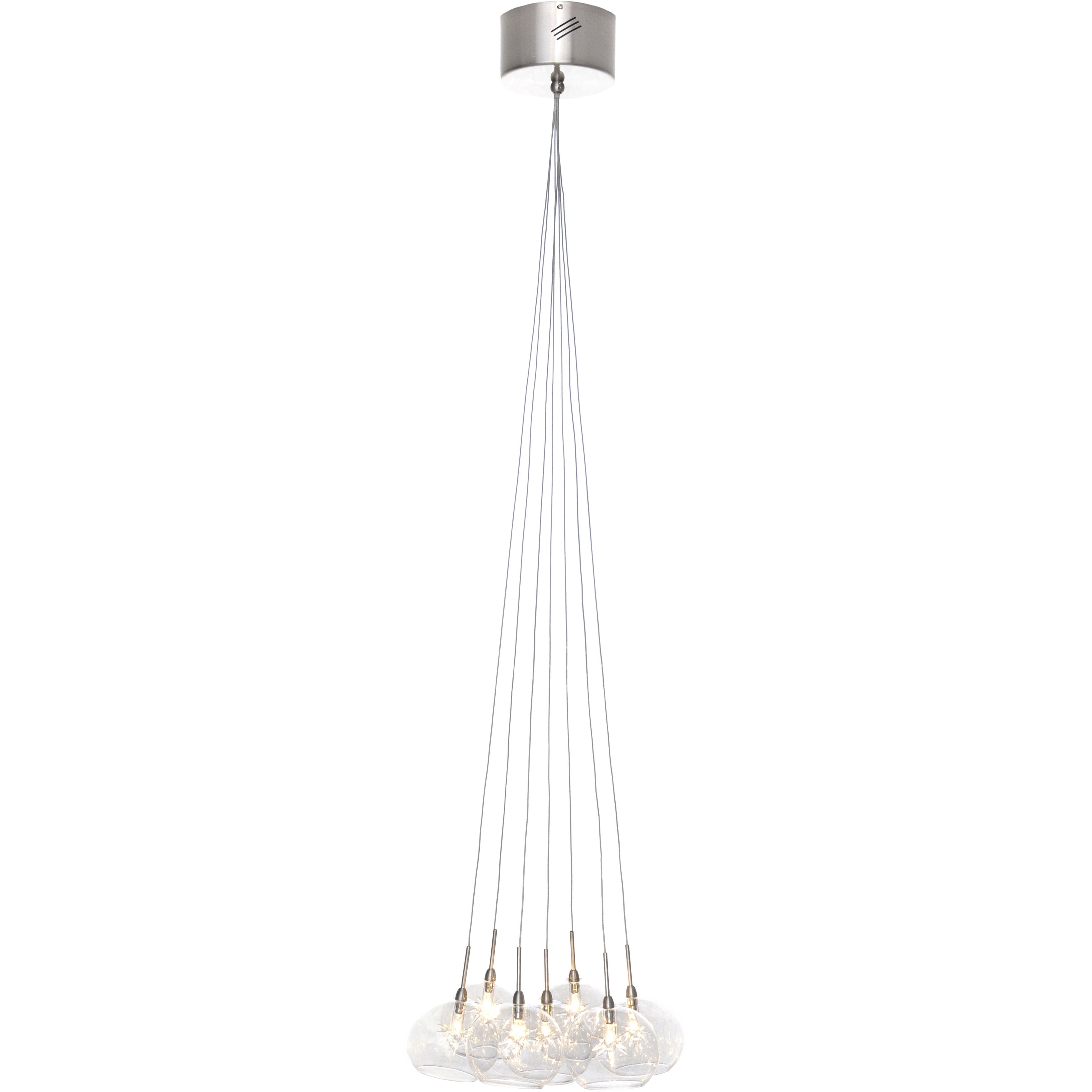 Bushkill 7 Light 12 inch Satin Nickel Multi-Light Pendant Ceiling Light