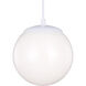 Grove 1 Light 8 inch White Pendant Ceiling Light