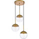 Oyster Bay 3 Light 18 inch Brass Pendant Ceiling Light