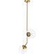 Monroe 2 Light 8 inch Brass Pendant Ceiling Light