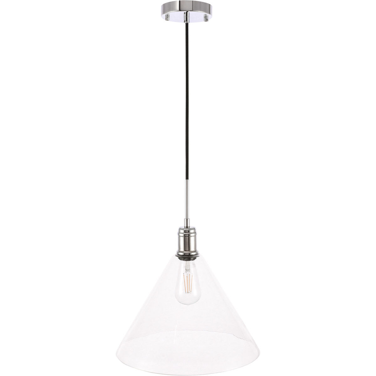 Meadville 1 Light 13.75 inch Chrome Pendant Ceiling Light