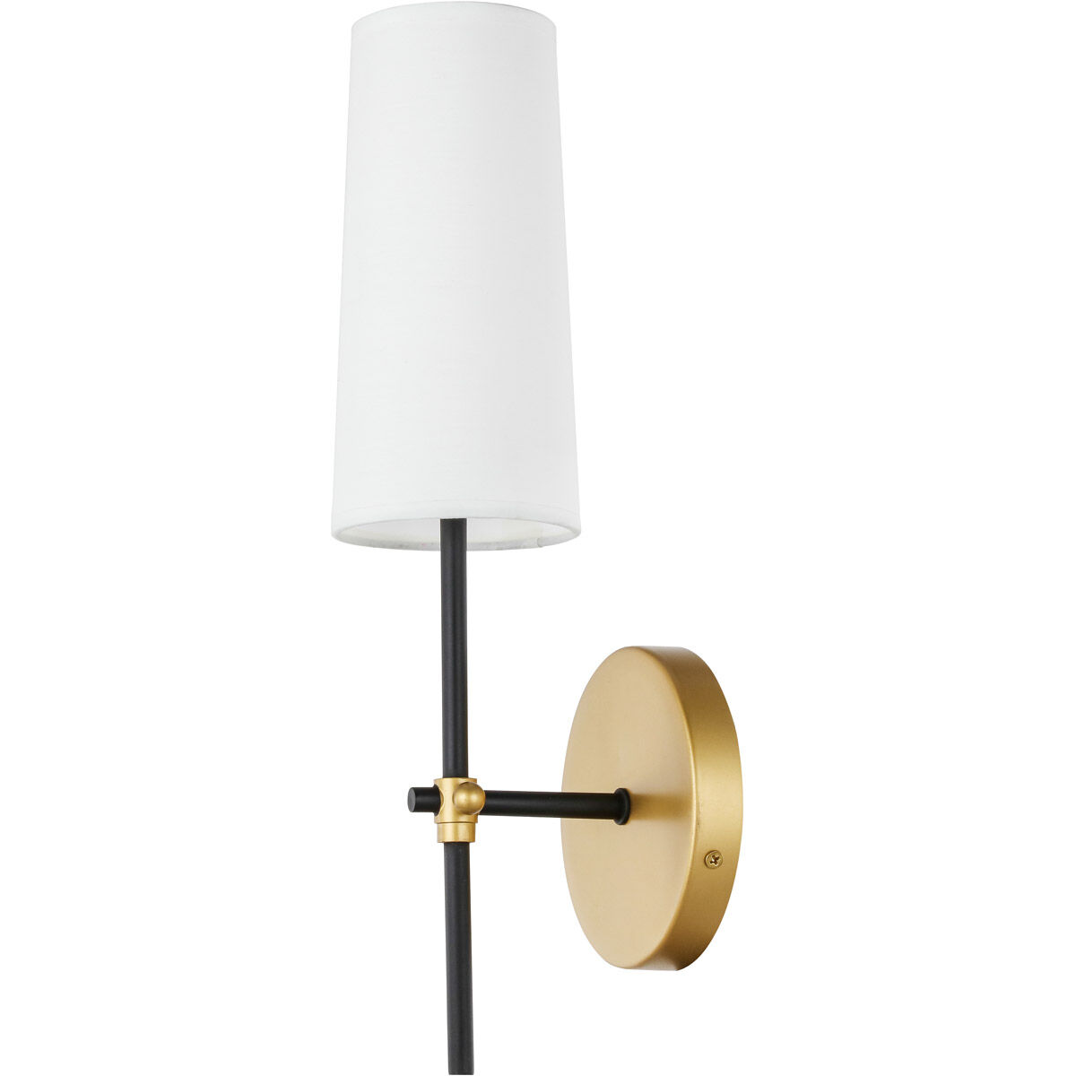 Brandywine 1 Light 5 inch Brass and Black Wall sconce Wall Light