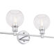 Syracuse 2 Light 19 inch Chrome Wall sconce Wall Light