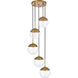Oyster Bay 5 Light 18 inch Brass Pendant Ceiling Light