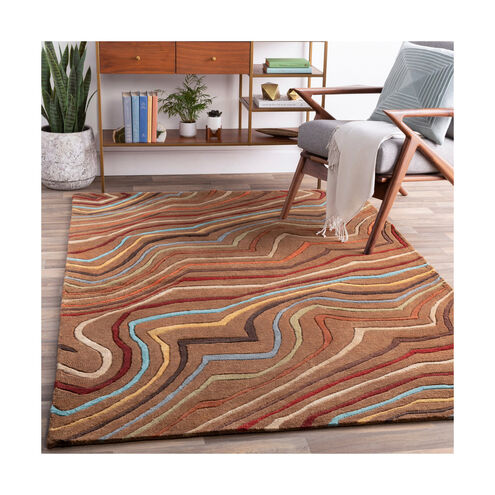 Philadelphia 117 X 117 inch Dark Red/Dark Brown/Khaki/Garnet/Aqua/Tan/Moss Rugs, Wool