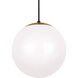 Abington 1 Light 12 inch Satin Brass Pendant Ceiling Light