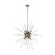 Hornellsville 8 Light 33 inch Polished Nickel and Clear Crystal Pendant Ceiling Light