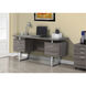 Ramapo 60 X 24 inch Dark Taupe and Silver Computer Desk