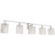 Adams 5 Light 42 inch Chrome Wall sconce Wall Light