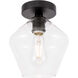 Rochester 1 Light 8 inch Black Flush Mount Ceiling Light