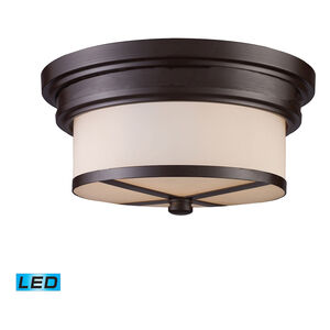 Erie LED 13 inch Oil Rubbed Bronze Flush Mount Ceiling Light