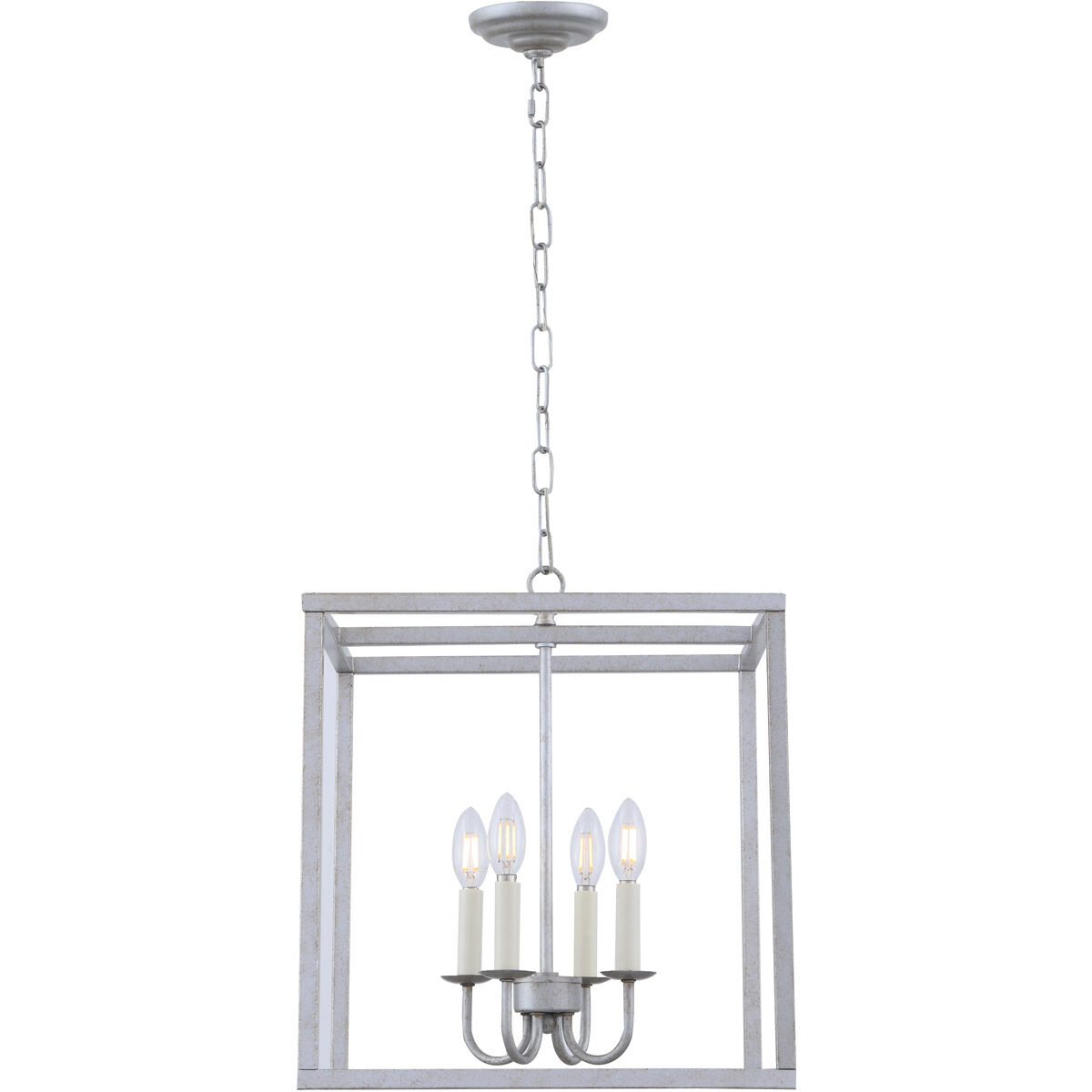 Oyster Bay 4 Light 16 inch Vintage Silver Pendant Ceiling Light