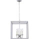 Oyster Bay 4 Light 16 inch Vintage Silver Pendant Ceiling Light