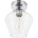 Rochester 1 Light 8 inch Chrome Flush Mount Ceiling Light