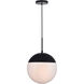 Oyster Bay 1 Light 12 inch Black Pendant Ceiling Light