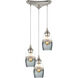 Batavia 3 Light 12 inch Satin Nickel Pendant Ceiling Light