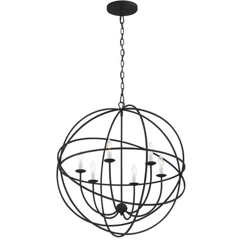 Addison 6 Light 22.5 inch Black Chandelier Ceiling Light