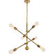 Newtown 6 Light 29 inch Brass Pendant Ceiling Light