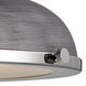 Fishkill 1 Light 15 inch Weathered Zinc with Polished Nickel Pendant Ceiling Light
