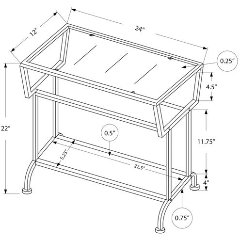 Moreland 24 X 22 inch Cappuccino and Black Accent End Table