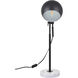 Sayre 20 inch 40 watt Black with White Marble Table lamp Portable Light