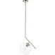 Monroe 1 Light 10 inch Chrome Pendant Ceiling Light