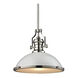 Pittsburgh 1 Light 17 inch Polished Nickel with Gloss White Pendant Ceiling Light