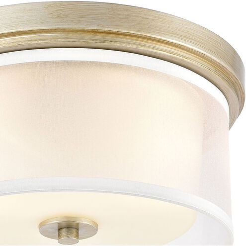 Mifflin 2 Light 13 inch Aged Silver Flush Mount Ceiling Light