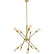 Newtown 10 Light 27 inch Brass Pendant Ceiling Light