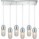 Waterford 6 Light 32 inch Polished Chrome with Clear Mini Pendant Ceiling Light