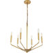 Geneseo 6 Light 22 inch Brass Pendant Ceiling Light