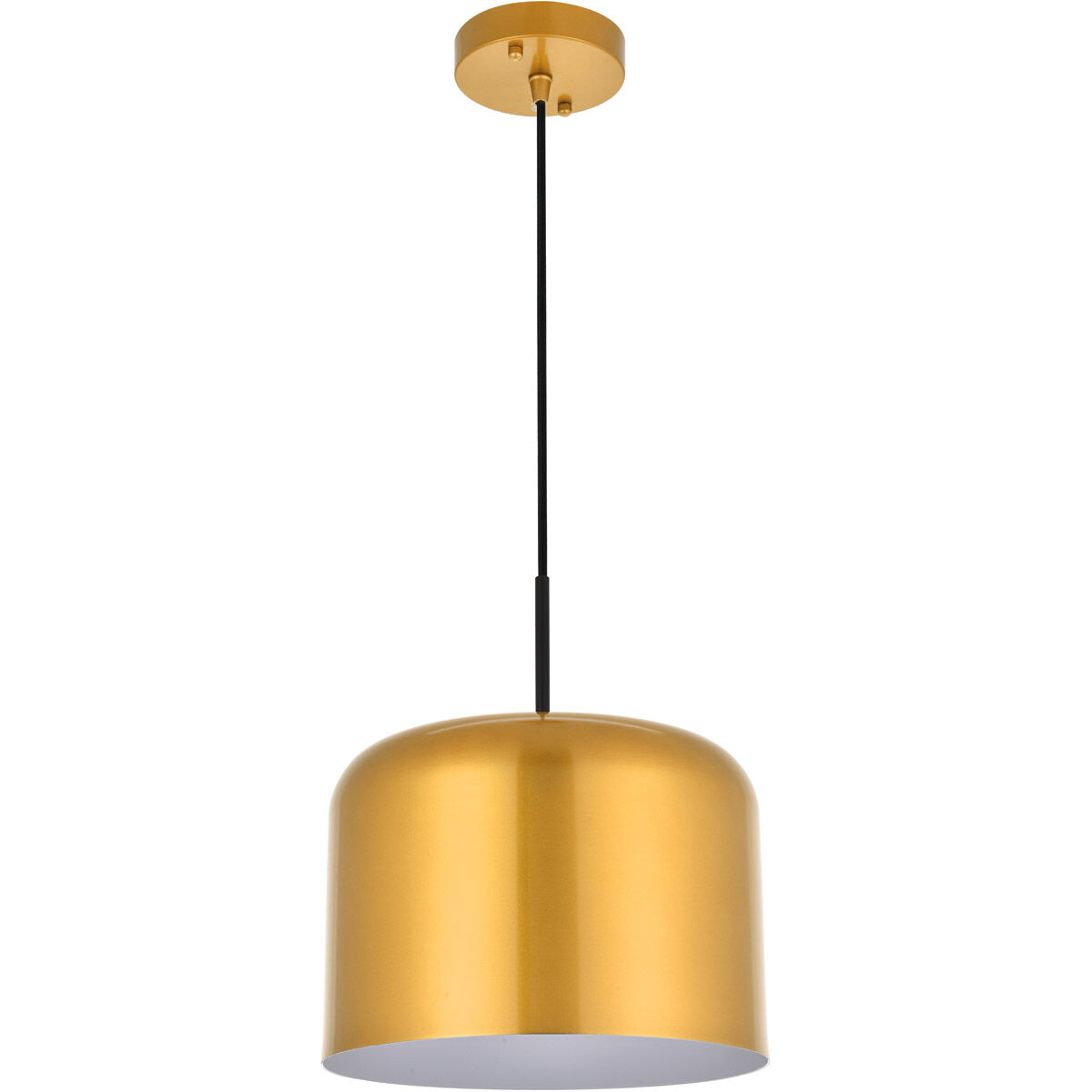 Amity 1 Light 11 inch Satin Gold Pendant Ceiling Light