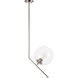 Monroe 1 Light 10 inch Chrome Pendant Ceiling Light