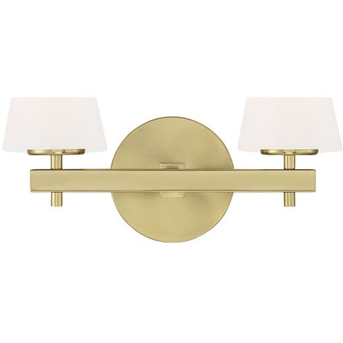 Harleigh 2 Light 15.75 inch Gold Bathroom Vanity Wall Light