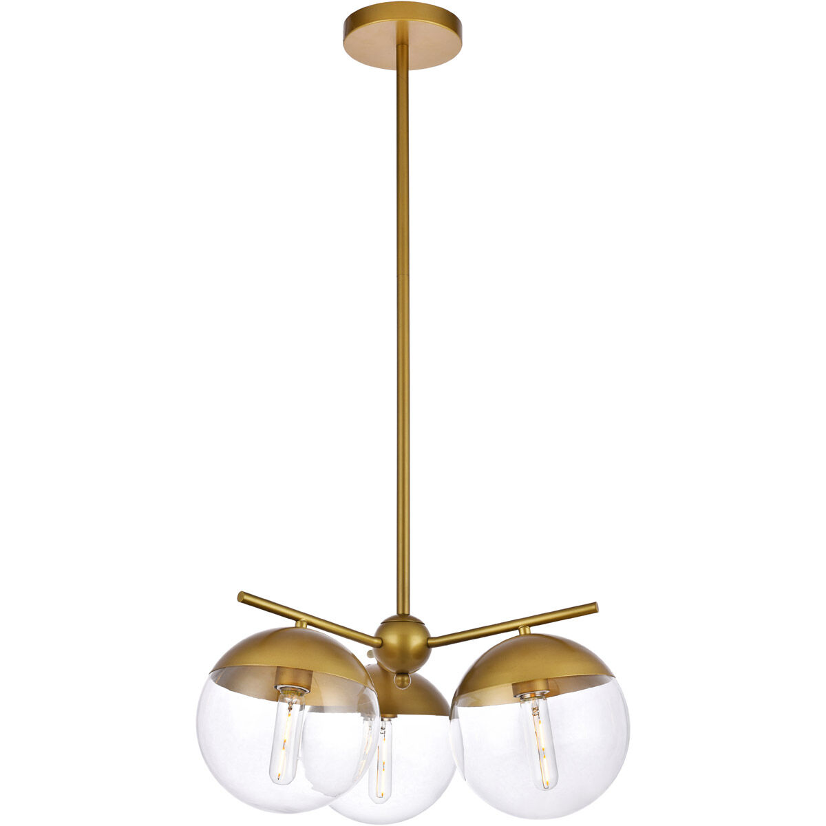 Oyster Bay 3 Light 21 inch Brass Pendant Ceiling Light