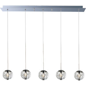Sidney 5 Light 33.75 inch Polished Chrome Linear Pendant Ceiling Light