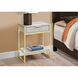 Seneca 24 X 20 inch Beige and Gold Accent End Table or Night Stand