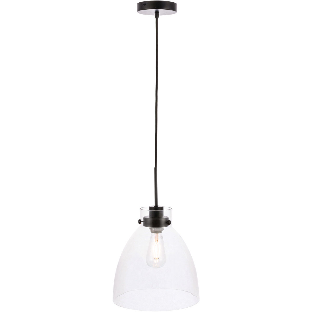 Genesee 1 Light 11 inch Black Pendant Ceiling Light