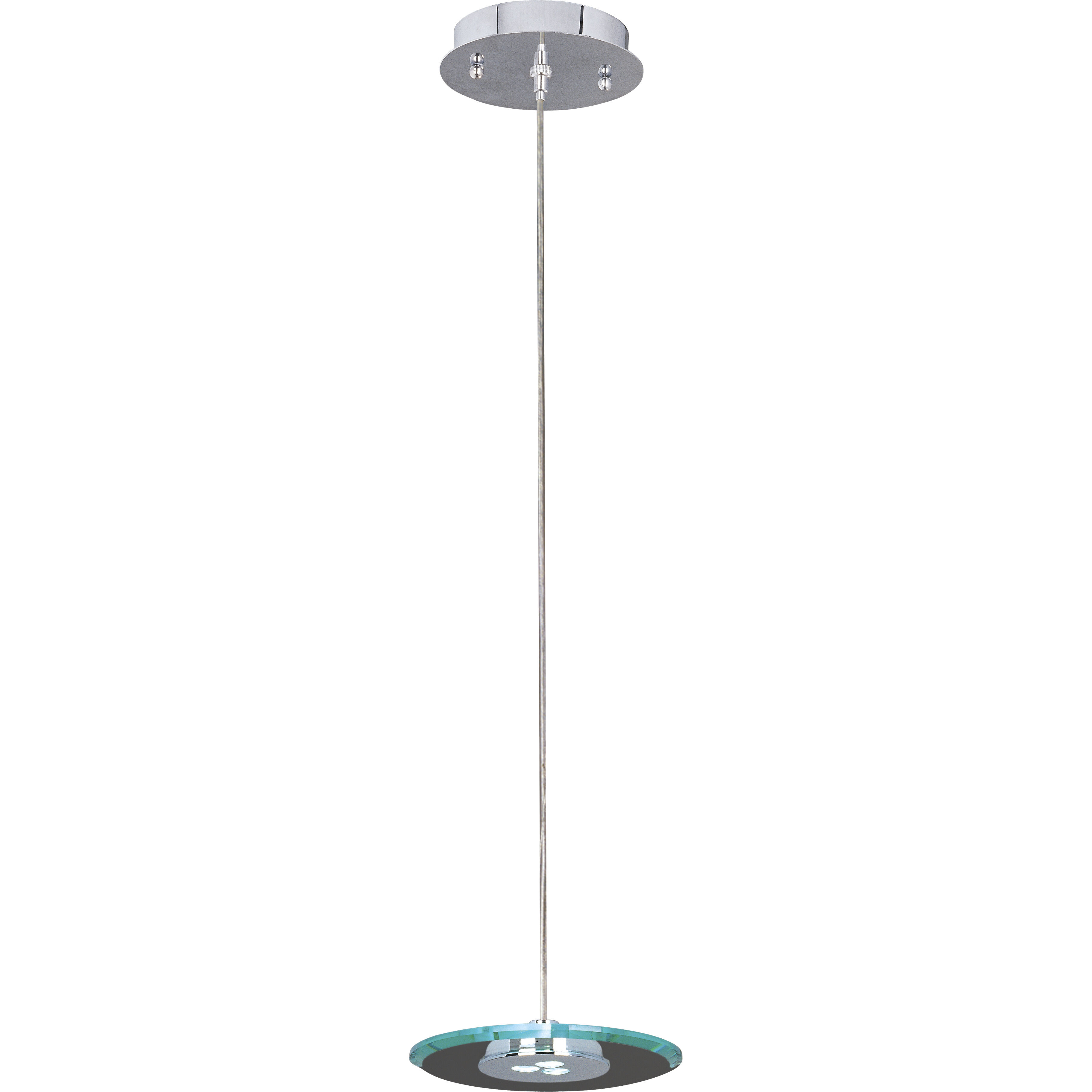Fabius LED 7 inch Polished Chrome Mini Pendant Ceiling Light