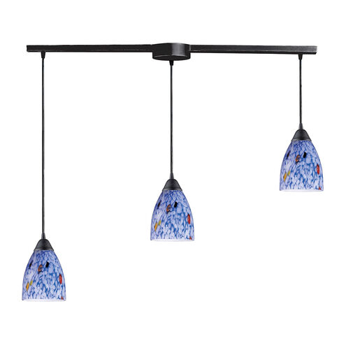 Millcreek 3 Light 36 inch Dark Rust Pendant Ceiling Light