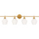 Rochester 4 Light 38 inch Brass Wall sconce Wall Light